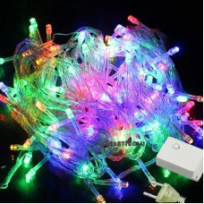 Beyaz Kablolu 100 Ampüllü Led Işık Multi Color 10 Metre